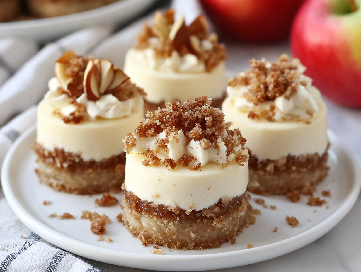 Apple Crisp Mini Cheesecakes