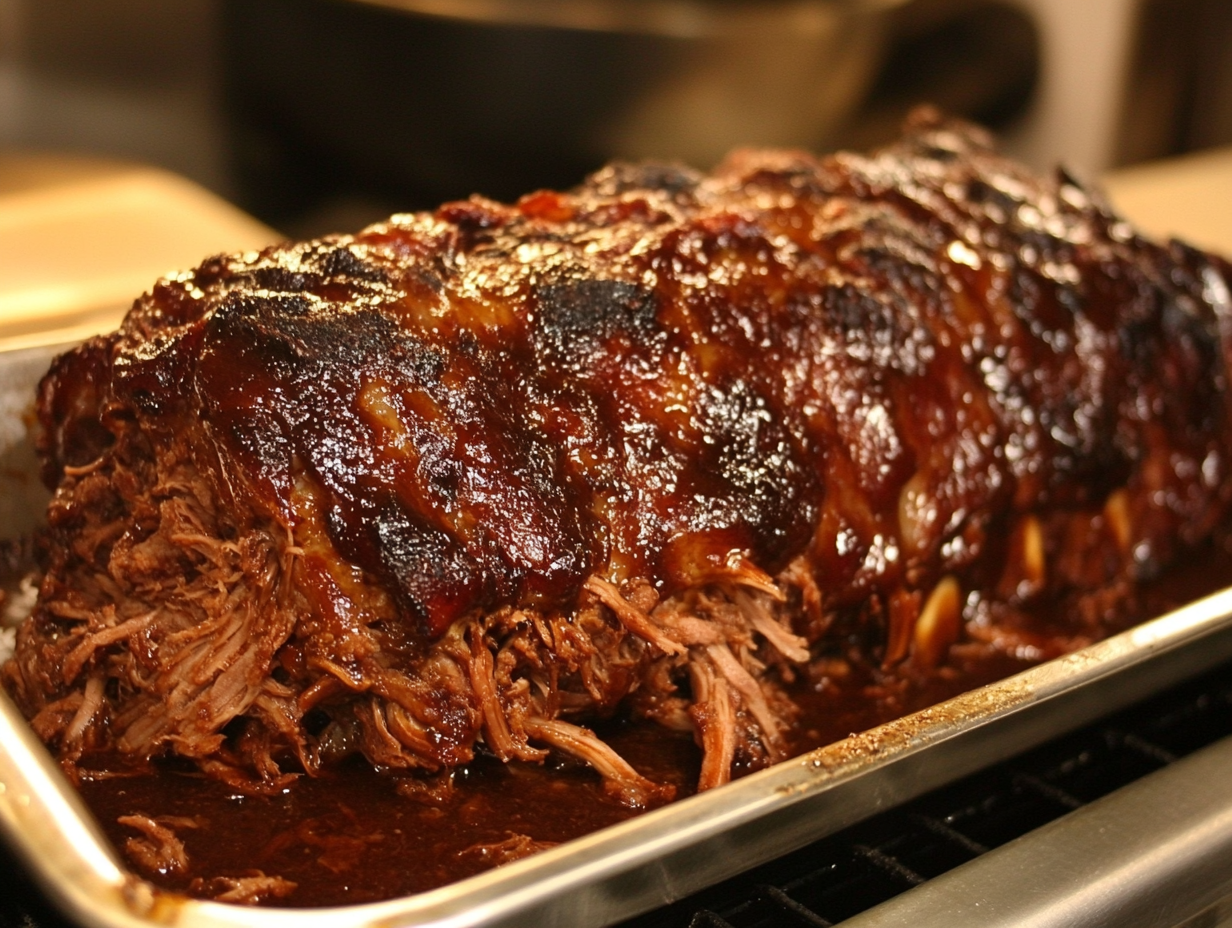 Make this BBQ Pulled Pork at home with tender, juicy meat and smoky BBQ flavors, perfect for sandwiches or meal prep!