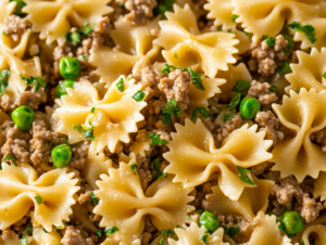 Bowtie Pasta with Ground Beef