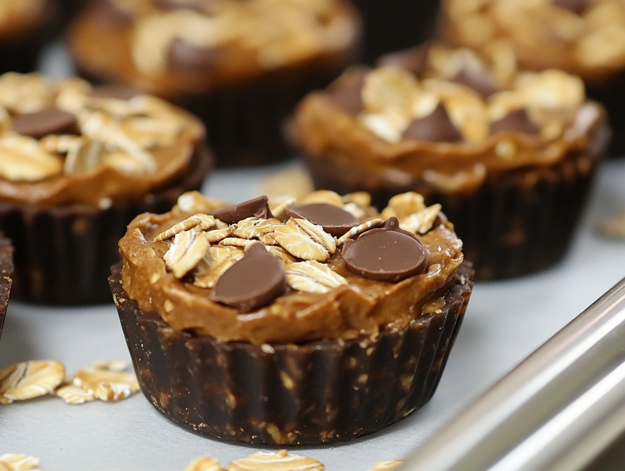 No Bake Peanut Butter Oat Cups