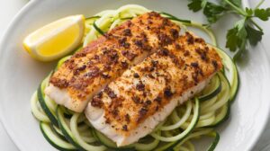 Blackened Tilapia with Zucchini Noodles