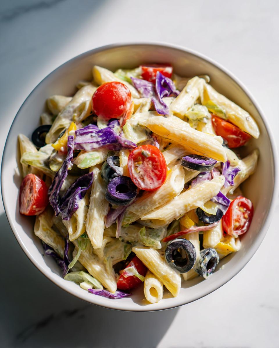 Spooky Halloween Pasta Salad