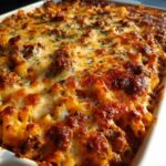 Baked Ziti with Three Cheeses and Sausage