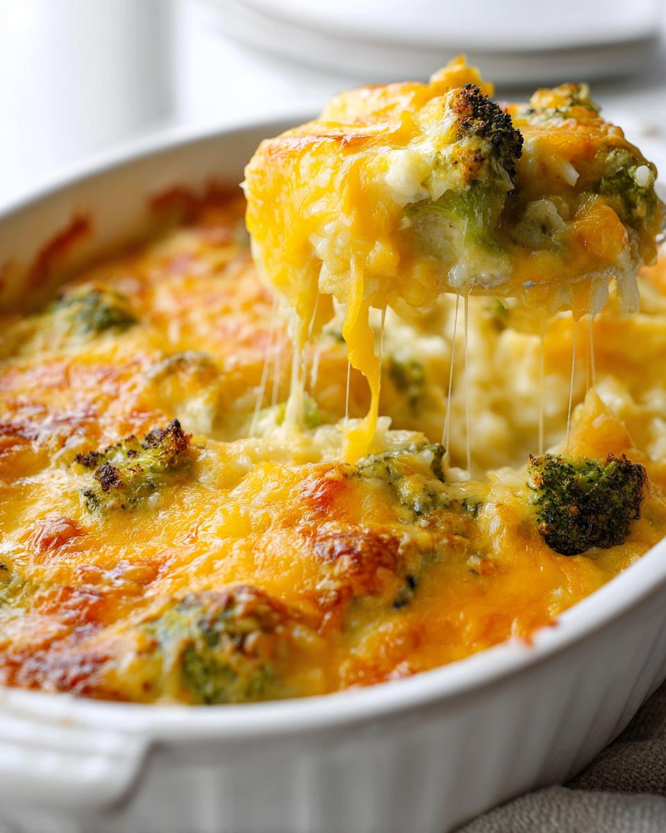 Cheesy Broccoli & Rice Bake