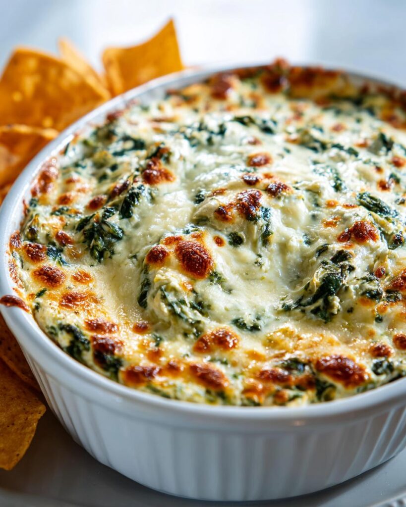 Cheesy Spinach and Artichoke Dip – Party Favorite
