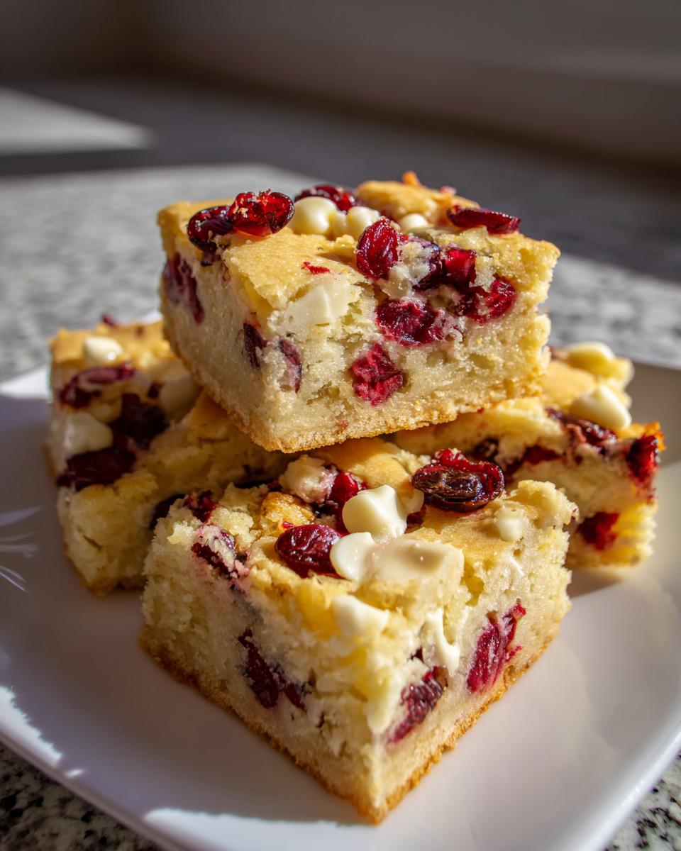 Cranberry White Chocolate Blondies You’ll Love