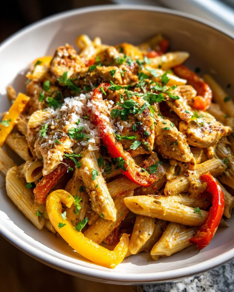 Creamy Cajun Pasta with Chicken & Peppers