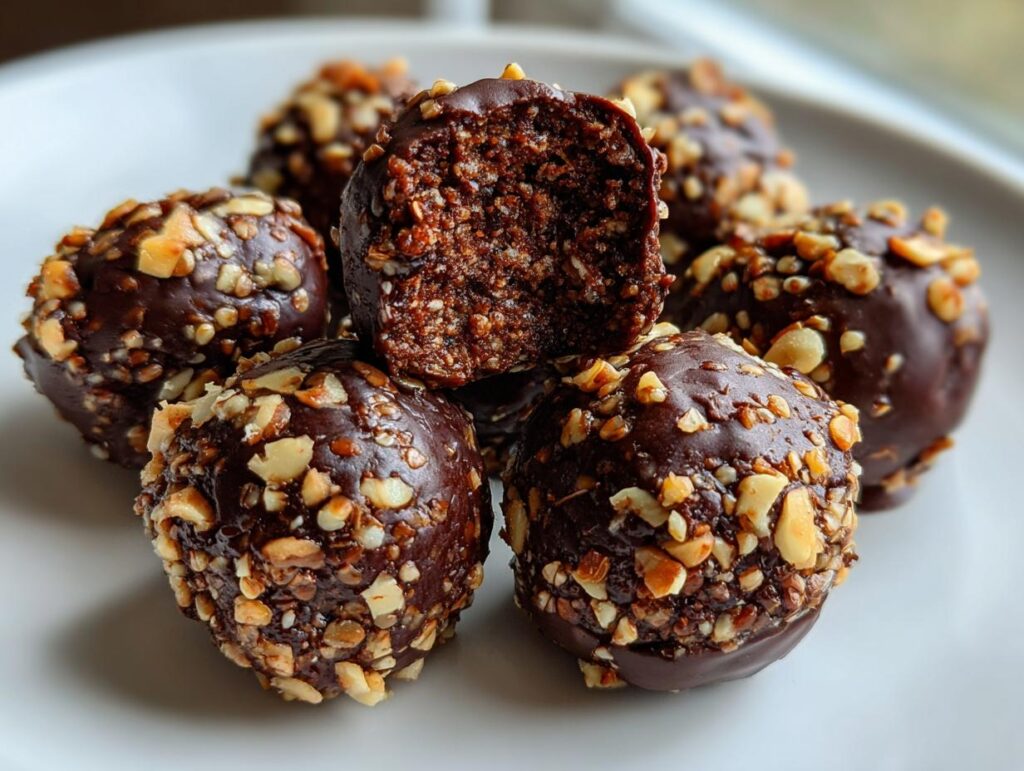 Dark Chocolate–Walnut Energy Bites