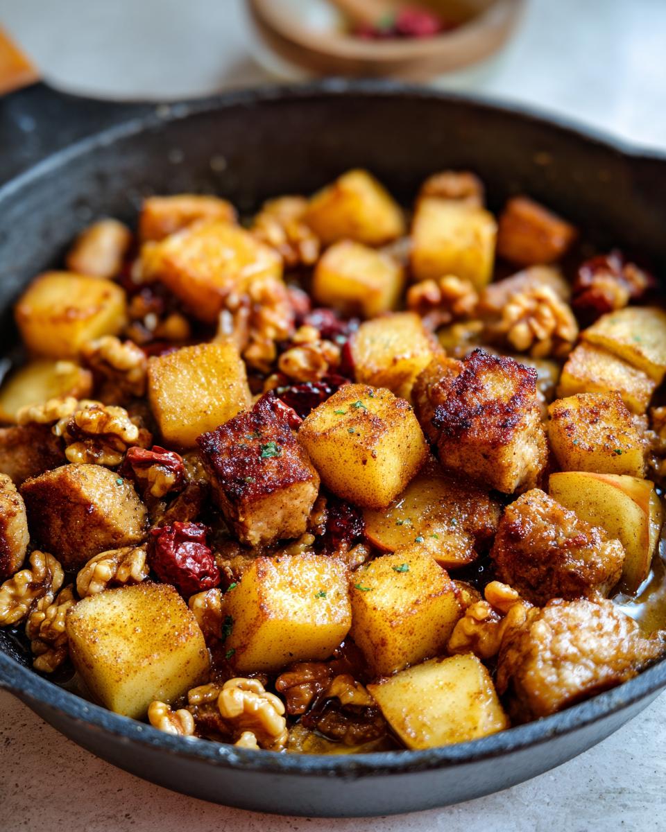Fall Harvest Apple & Walnut Pork Skillet