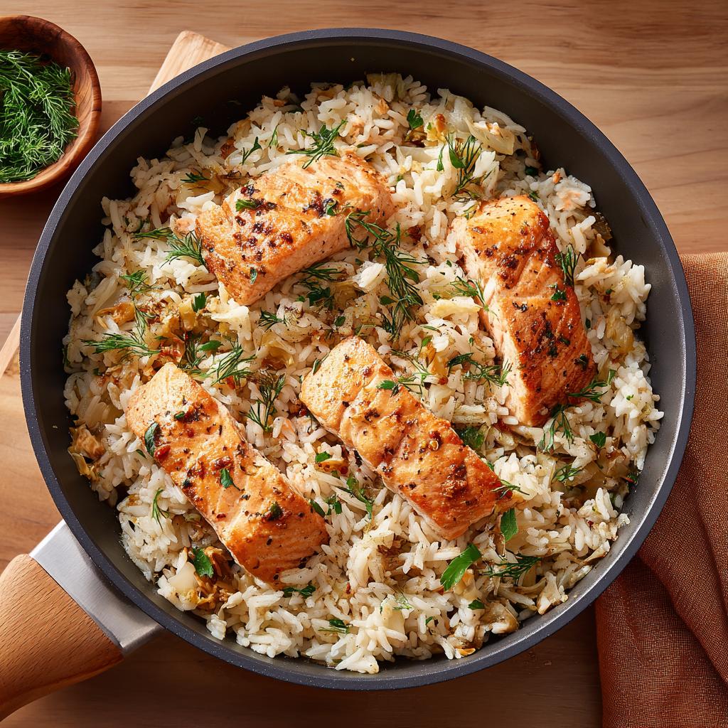 Five-Ingredient Salmon Rice One-Pot