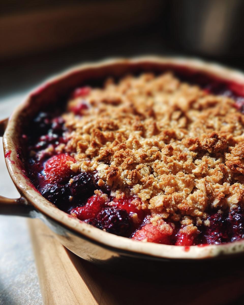 Summer Berry Crisp with Oat Topping