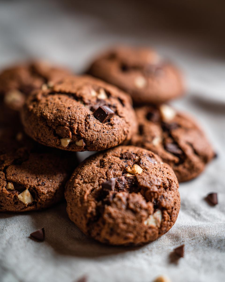 A pile of delicious chocolate chip cookies, perfect for easy 3-ingredient Christmas cookies.