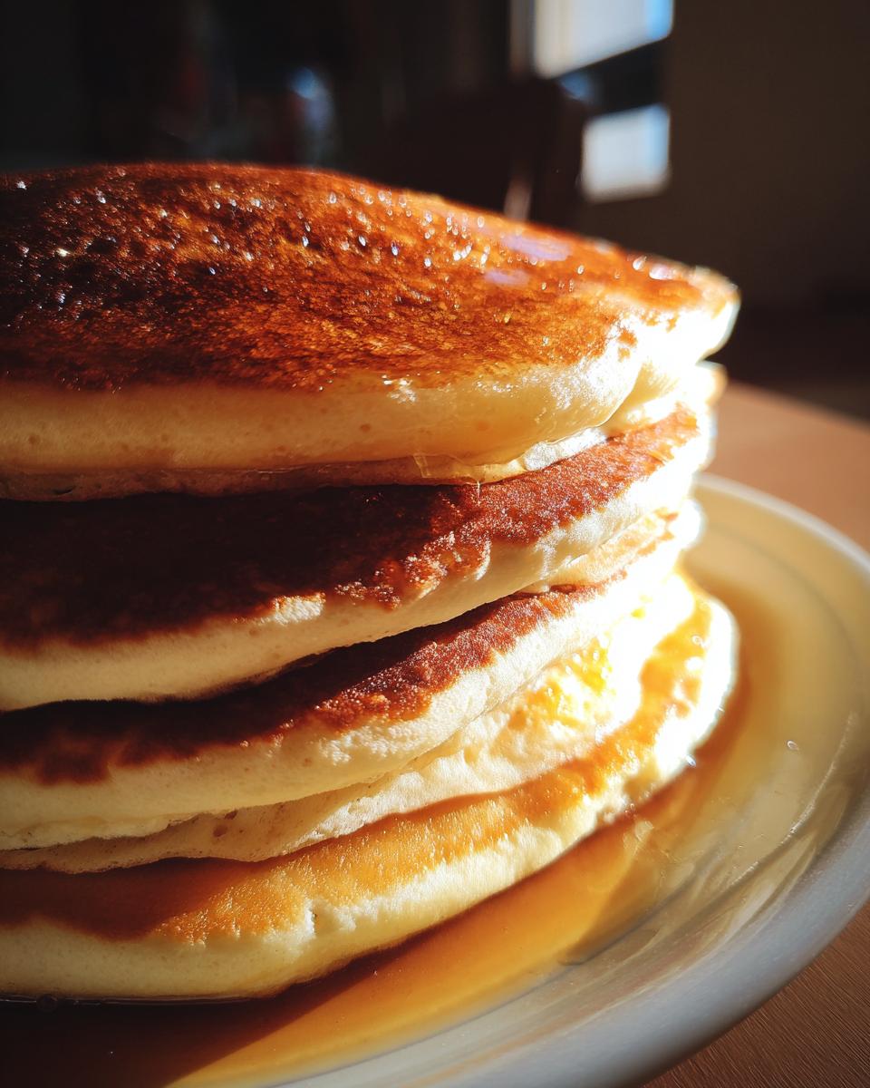 Close-up of a stack of fluffy Gingerbread Pancakes drizzled with syrup, perfect for breakfast.