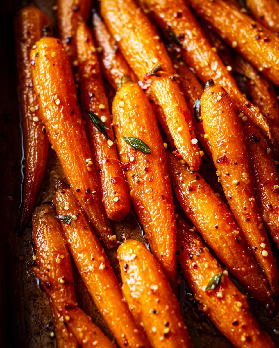Close-up of perfectly glazed carrots, a delicious and easy side dish. These are the best Glazed Carrots!