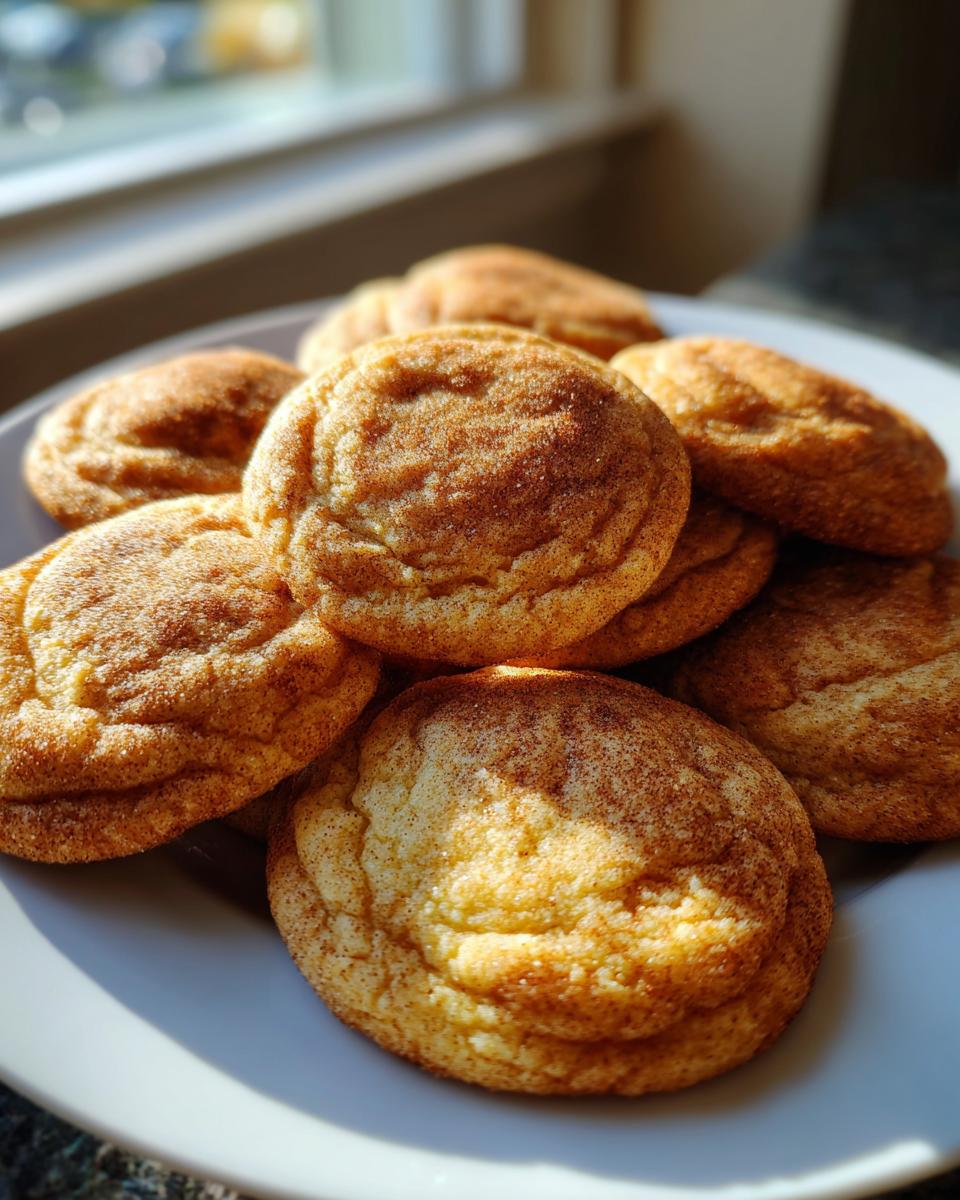 Close-up of a plate piled high with Soft-Baked Maple Brown Sugar Cookies.