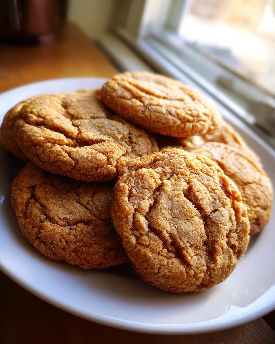A plate piled high with delicious soft-baked Maple Brown Sugar Cookies.