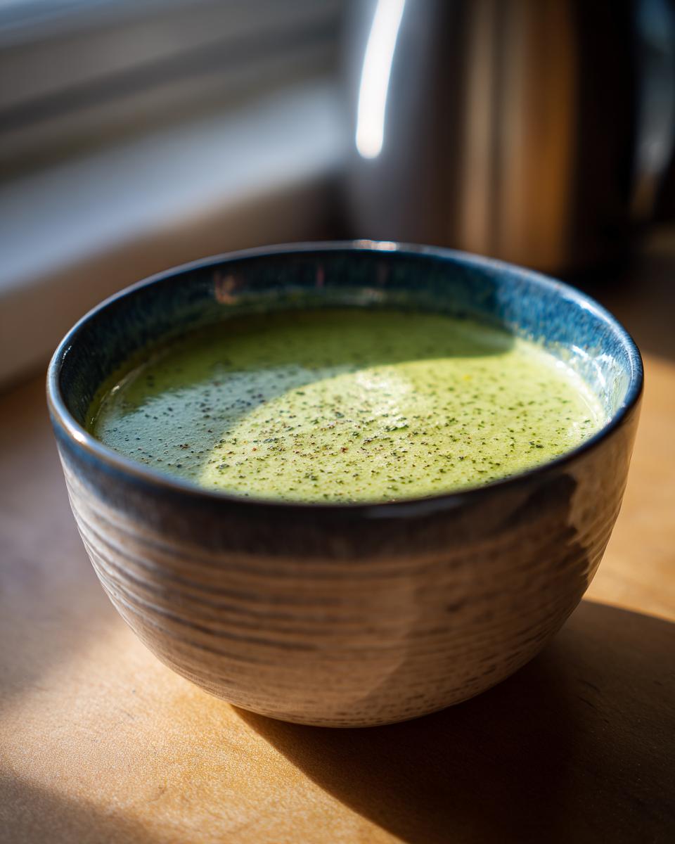 Amazing Keto Broccoli Cheese Soup: 1 Hug 4 Close-up of a bowl of Keto Broccoli Cheese Soup, a low-carb and keto-friendly soup.