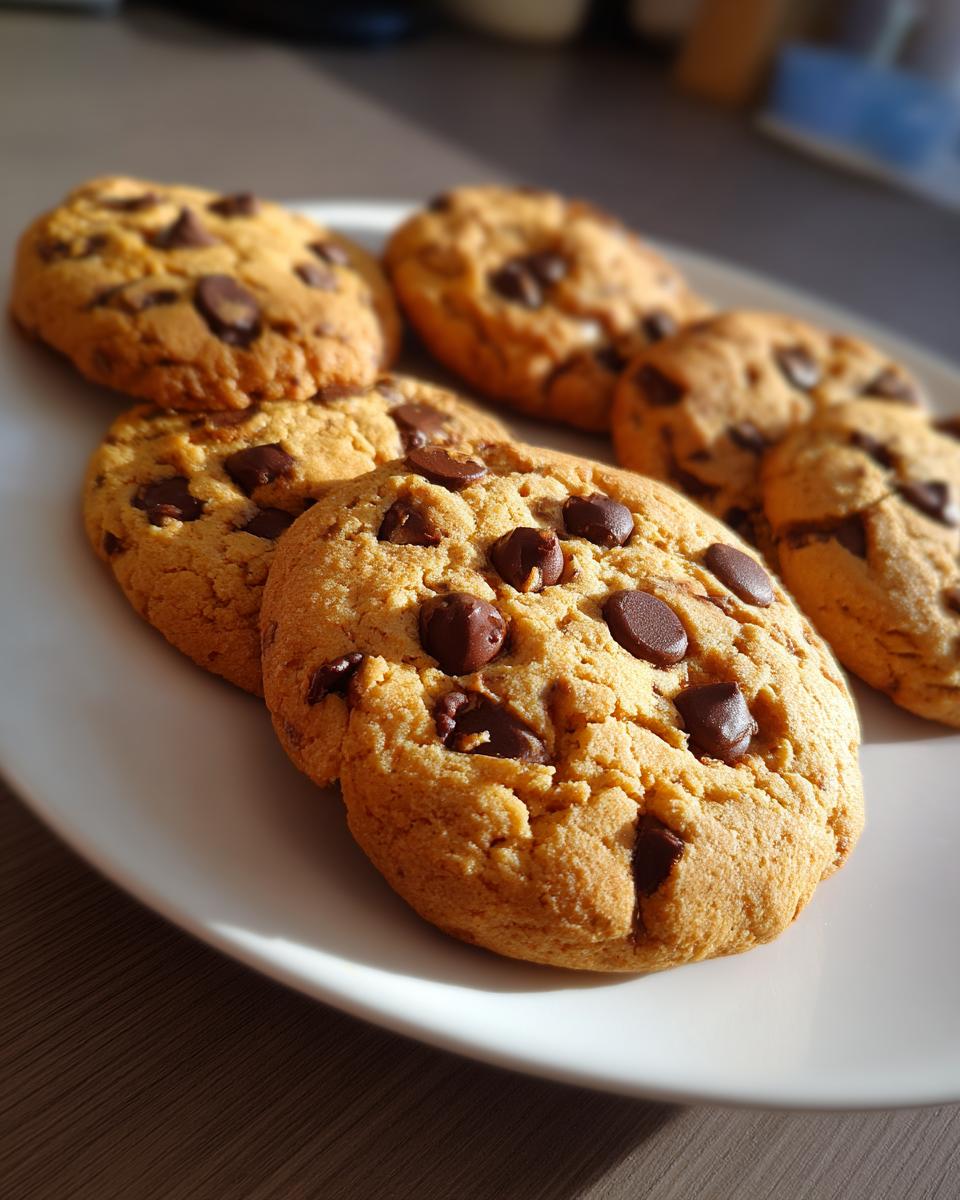 Close-up of a plate of chocolate chip cookies, the most addictive dessert.