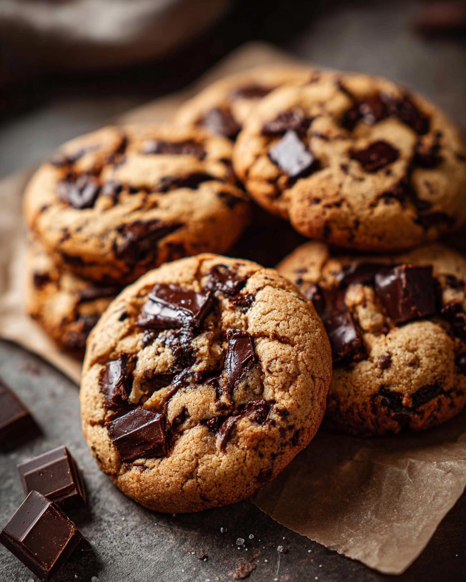 Close-up of bakery-style chocolate chip cookies, perfect for the 'This Tastes Like It Came from a Bakery' recipe.