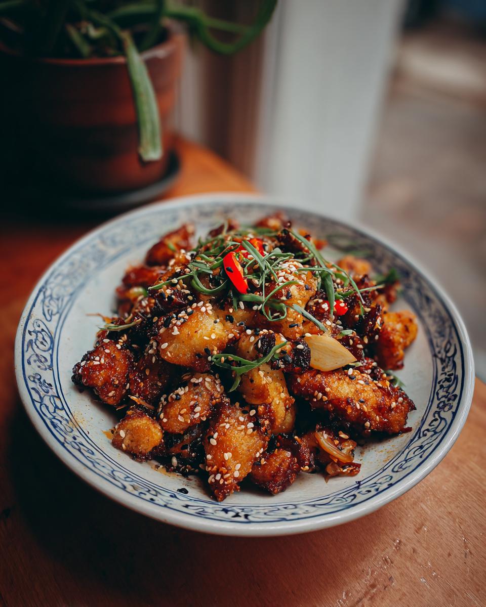 Easy Chicken Stir Fry: 35 Min Savory Delight 2 Close-up of a bowl of Easy Chicken Stir Fry, garnished with sesame seeds and green onions.