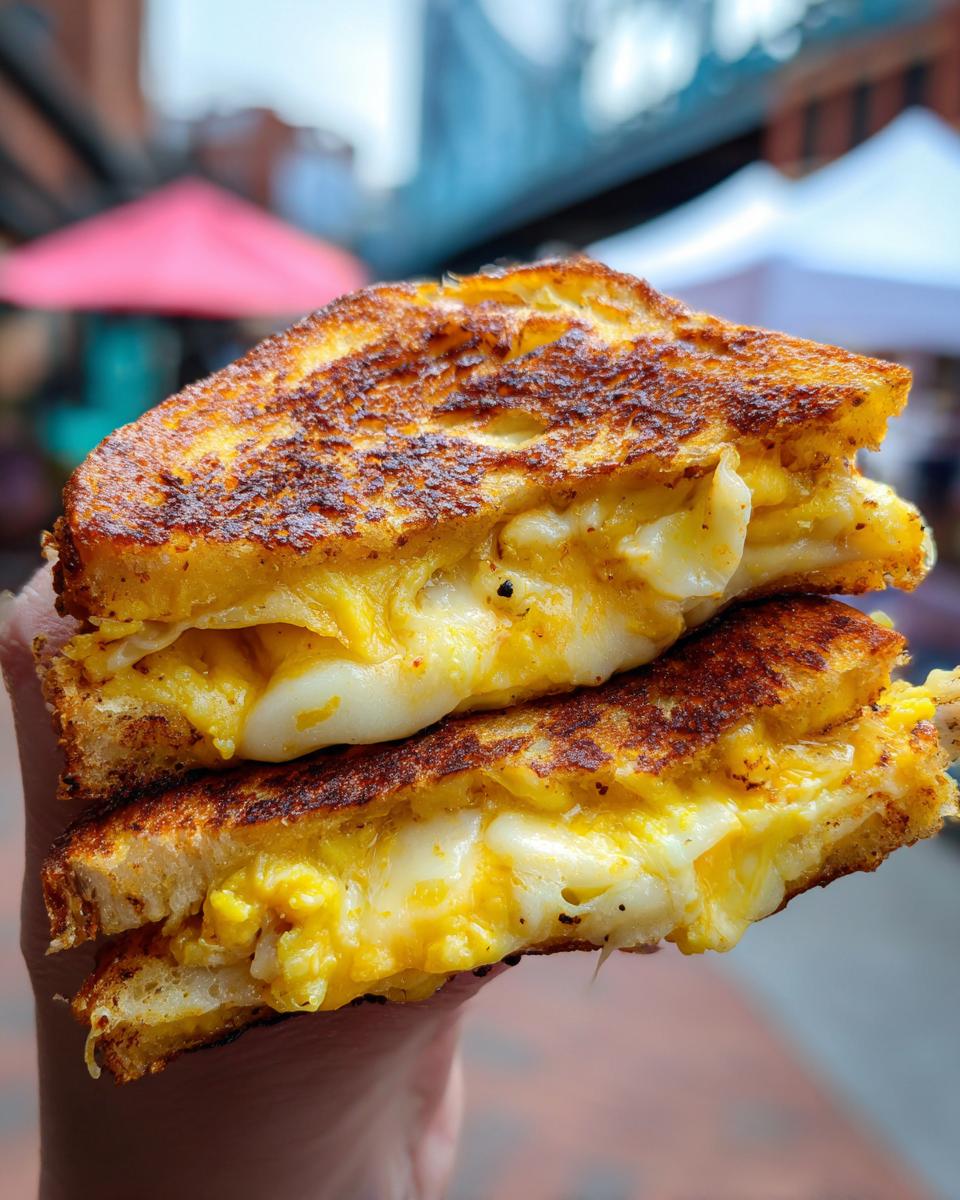 Amazing Halloumi Grilled Cheese Sandwich in 15 Minutes 3 Close-up of a perfectly grilled Halloumi Grilled Cheese Sandwich, showing melted cheese and golden-brown bread.