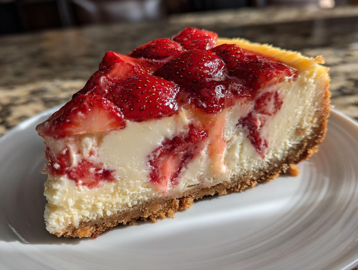 Strawberry Shortcake Cheesecake - Featured