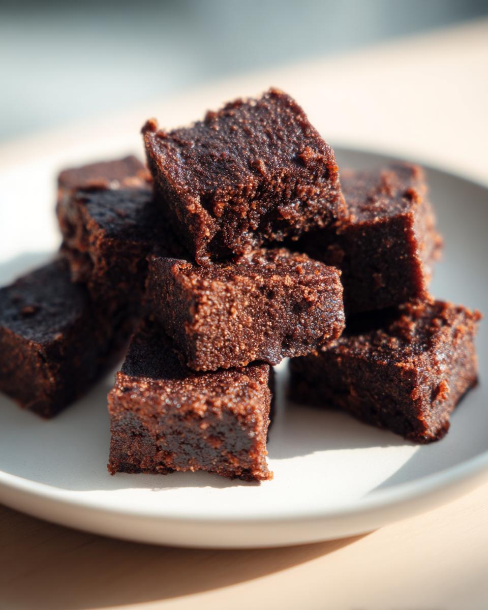 Pile of homemade Chicken Liver Cat Treats on a white plate, ready to be enjoyed.