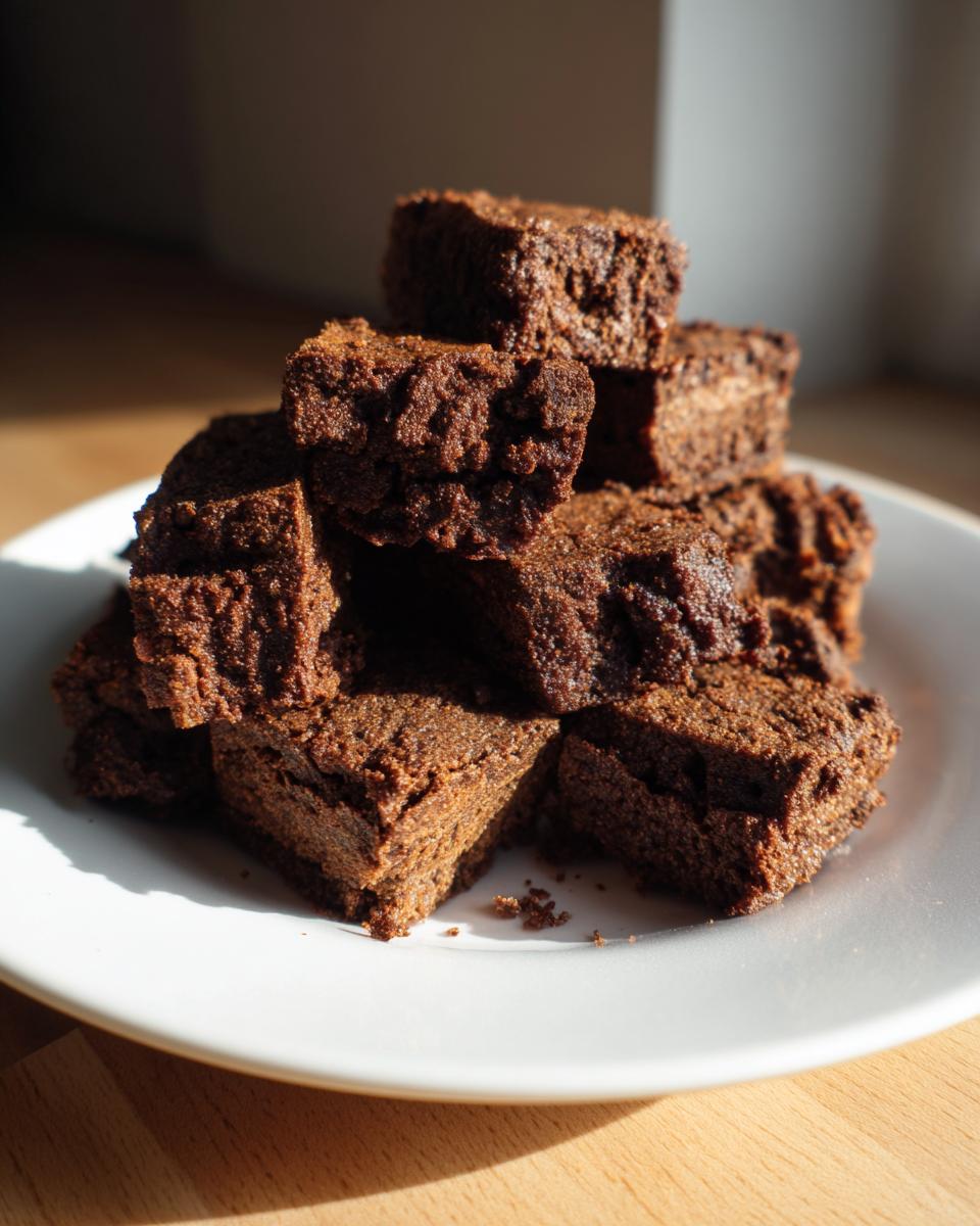 Close-up of a stack of homemade Chicken Liver Cat Treats on a white plate.