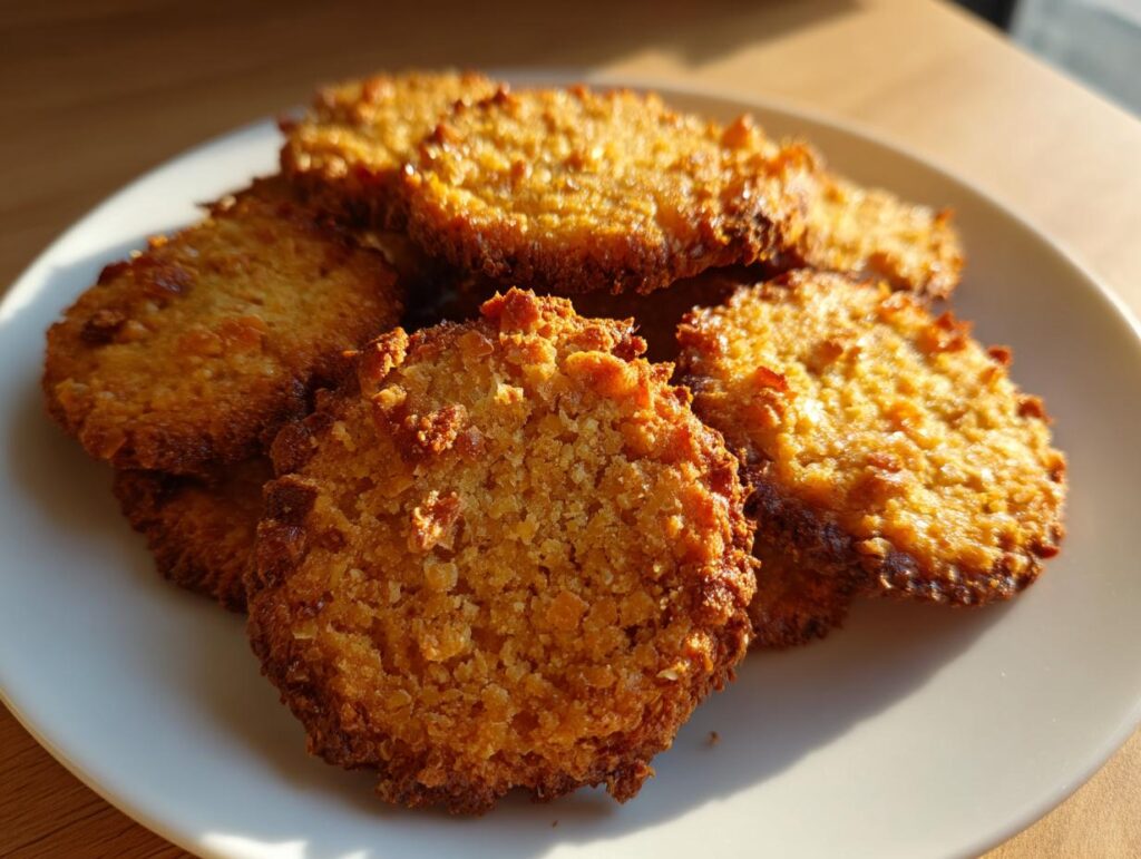 A plate of golden-brown Crunchy Oven-Baked Cat Treats.