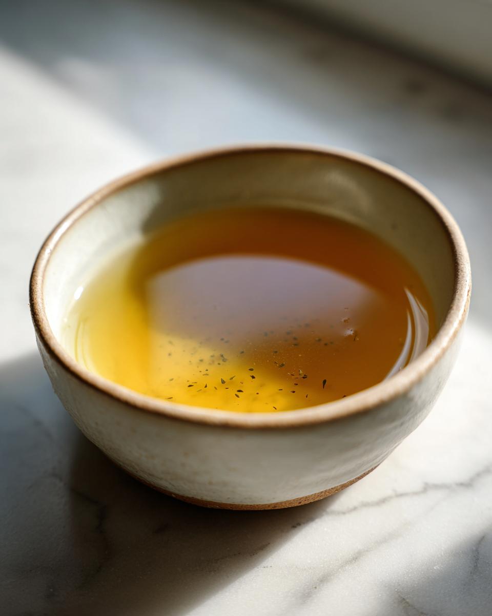A bowl of warm fish broth for cats, perfect for a healthy and delicious treat. The image showcases the fish broth cat recipe.