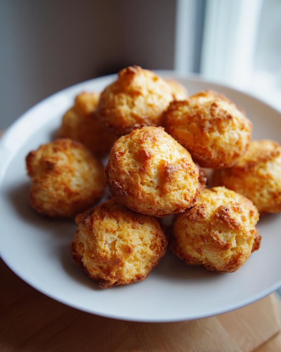 A plate piled high with golden-brown Grain-Free Fish Cat Treats.