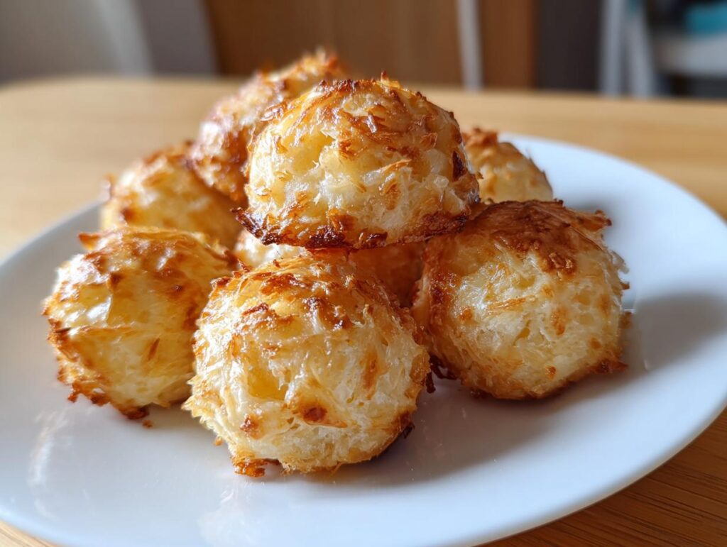 A plate of golden-brown Grain-Free Fish Cat Treats, perfect for your feline friend.