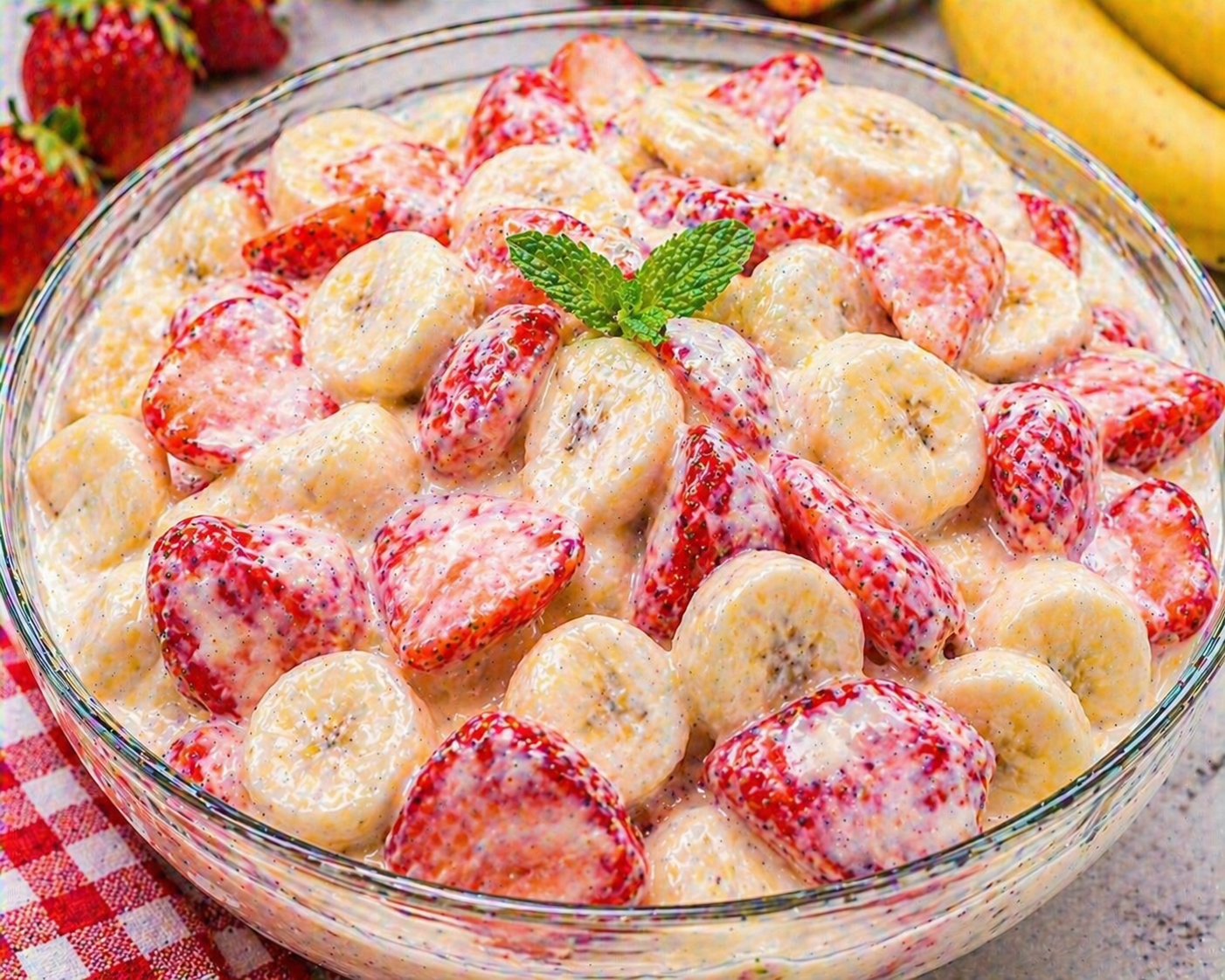 Creamy Strawberry Banana Salad