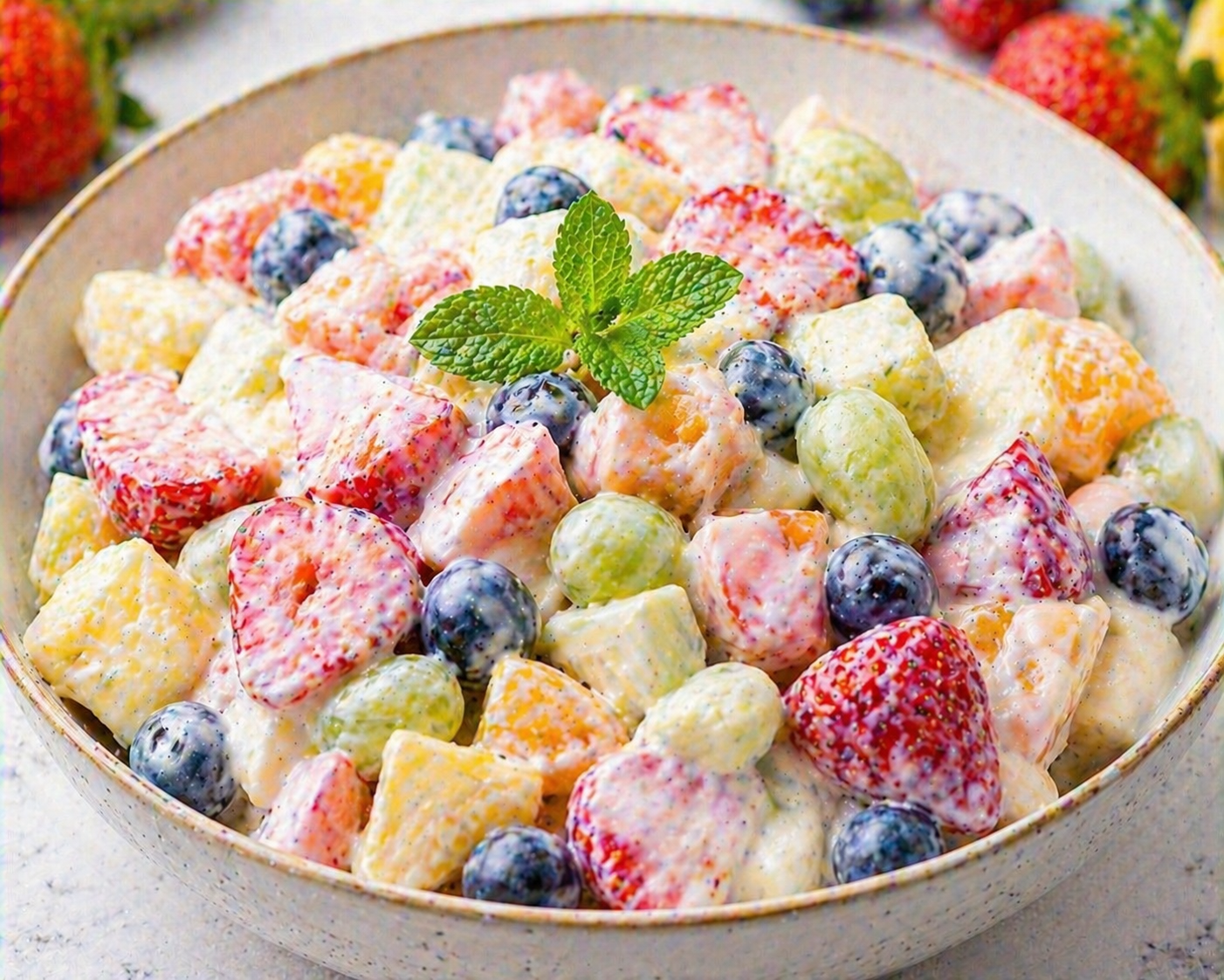 Creamy Fruit Salad with Yogurt – Easy & Healthy Breakfast Bowl