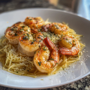 Lemon Butter Shrimp with Angel Hair Pasta