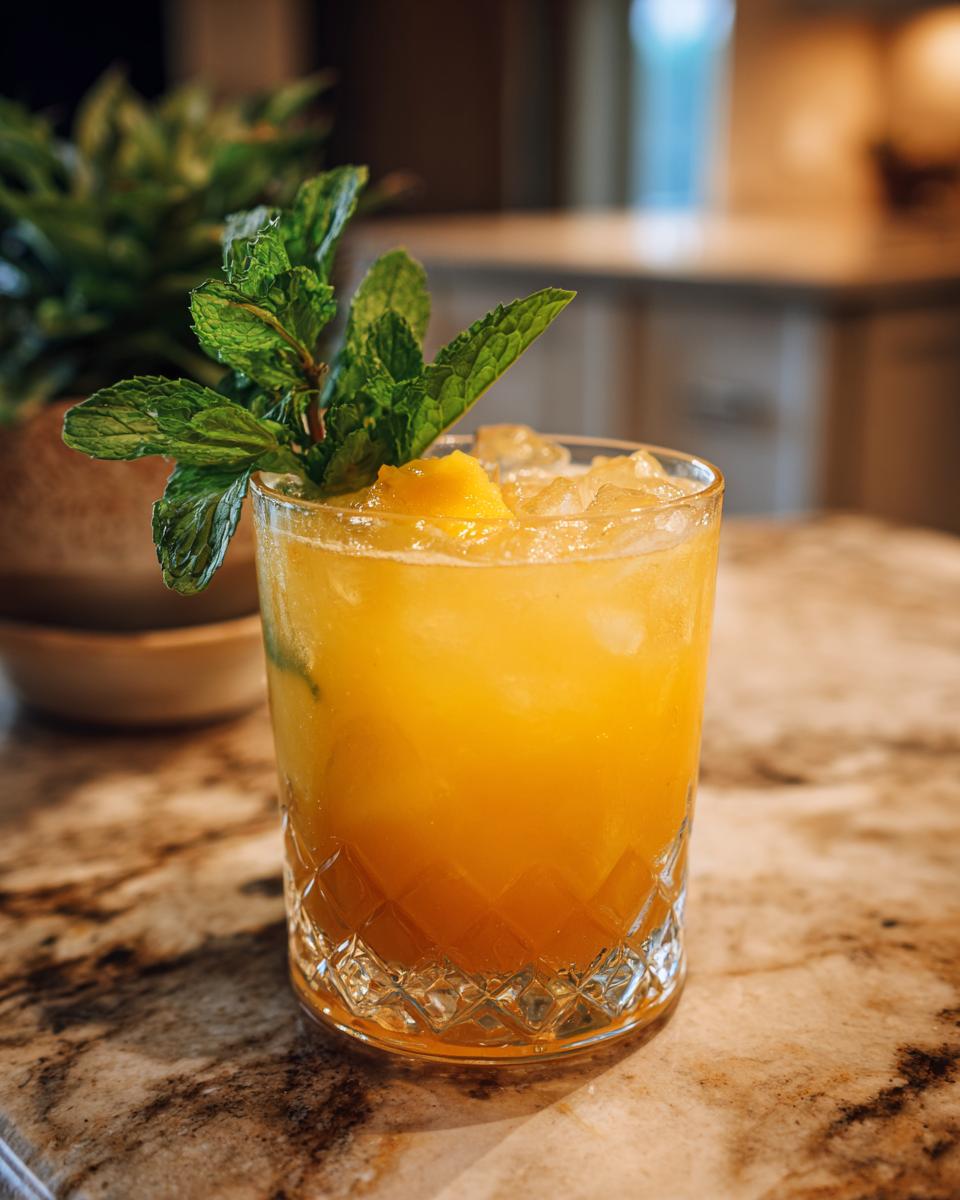 A vibrant summer cocktail, garnished with fresh mint, perfect for easy Summer Cocktails.