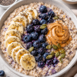 Creamy Blueberry Banana Oatmeal Bowl