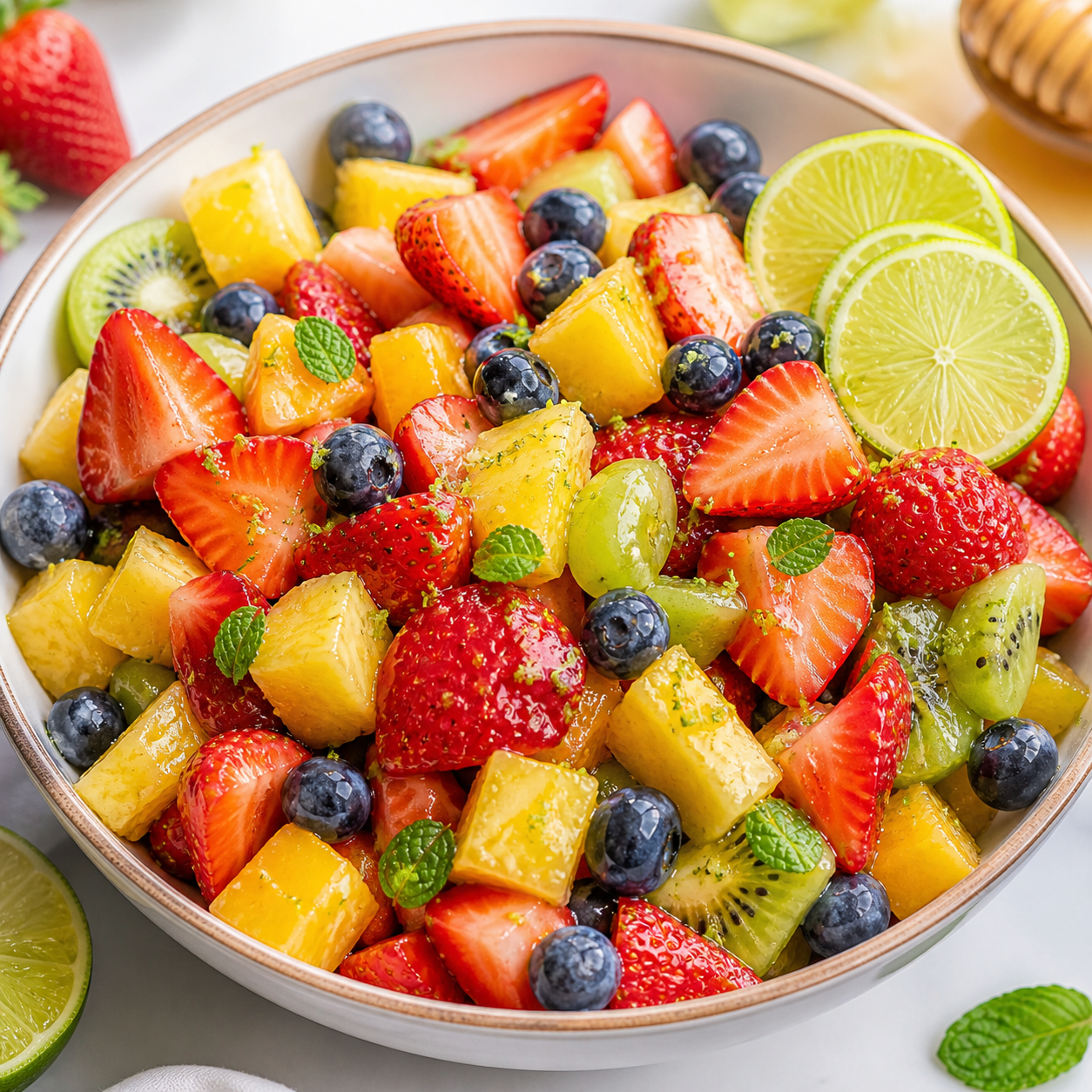Honey Lime Fruit Salad